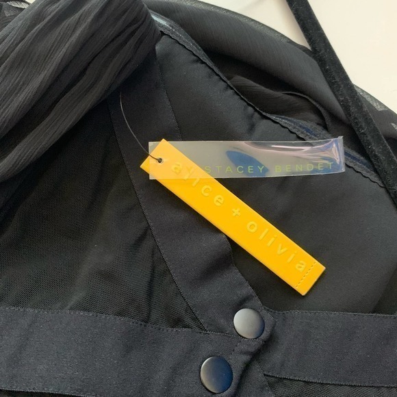 ALICE + OLIVIA NWT Strapless Sheer Overlay Maxi Cut Out Back Formal Dress - Picture 13 of 16